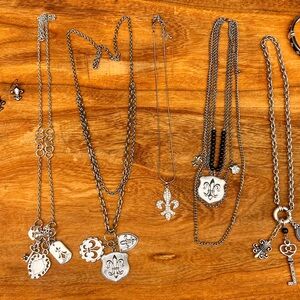 Lot of Fleur-de-Lis Pendant Necklaces
